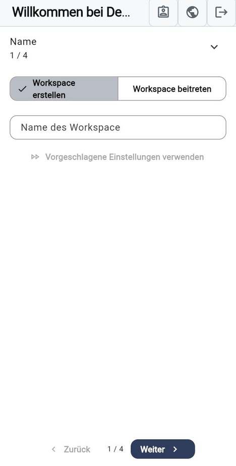 Einen Workspace erstellen