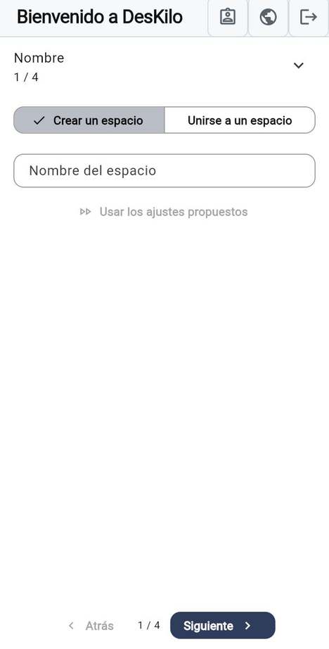 Crear un espacio