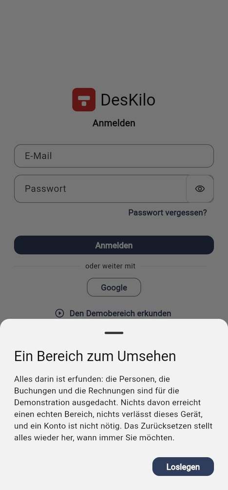 Den Demobereich erkunden
