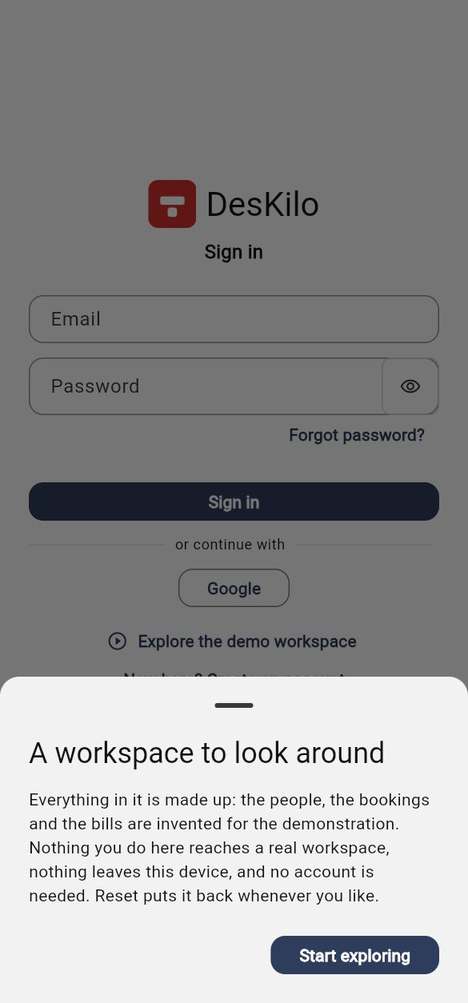 Explore the demo workspace