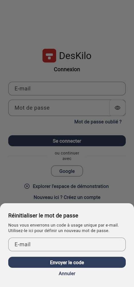 Réinitialiser un mot de passe oublié
