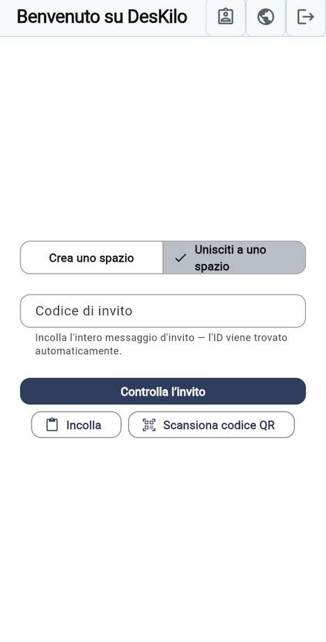 Aderire a uno spazio