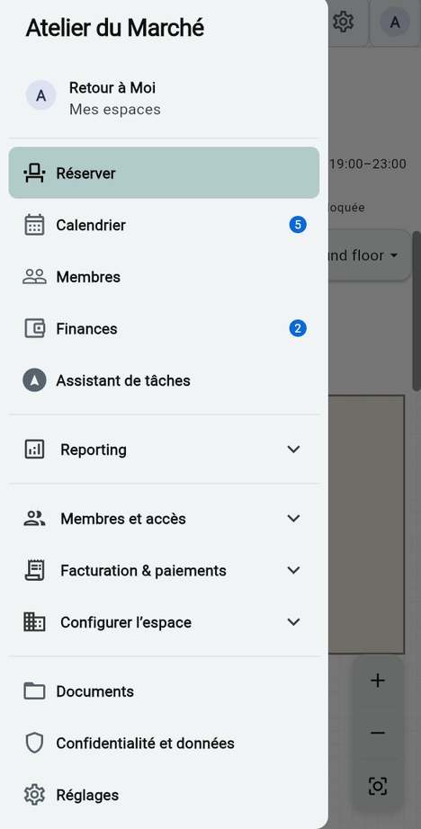 S'orienter dans l'application