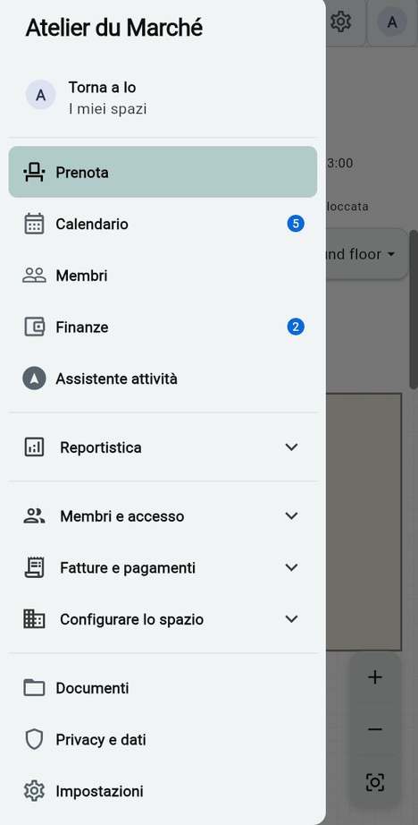 Orientarsi nell'app