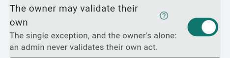 An owner may confirm their own request