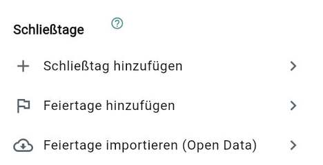 Schließtage