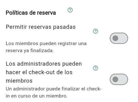 Políticas de reserva
