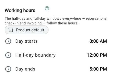 Working hours