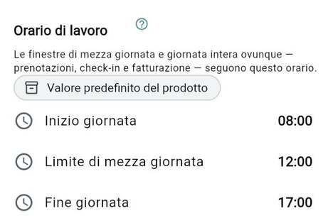 Orari di lavoro
