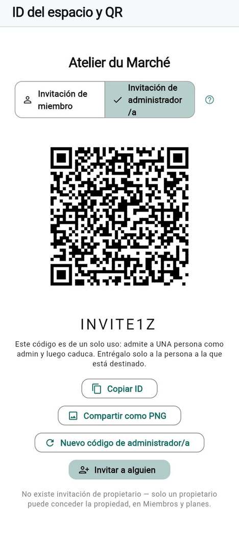 Invitar a un administrador