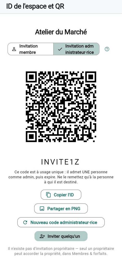 Inviter un administrateur
