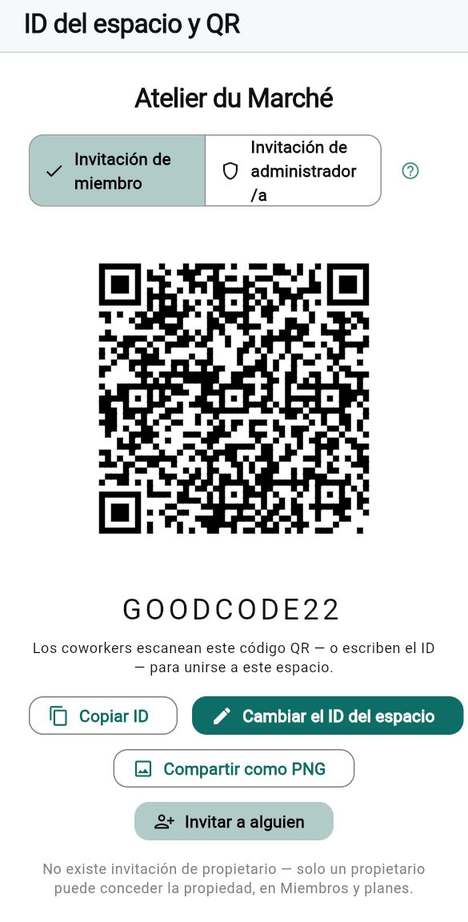 El ID del espacio