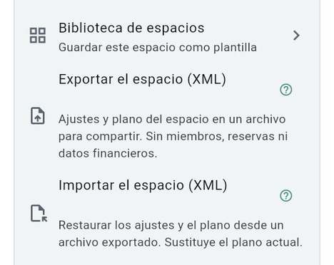 Exportar el espacio (XML)