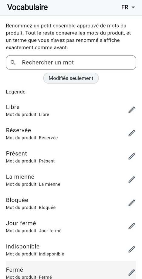 Vocabulaire